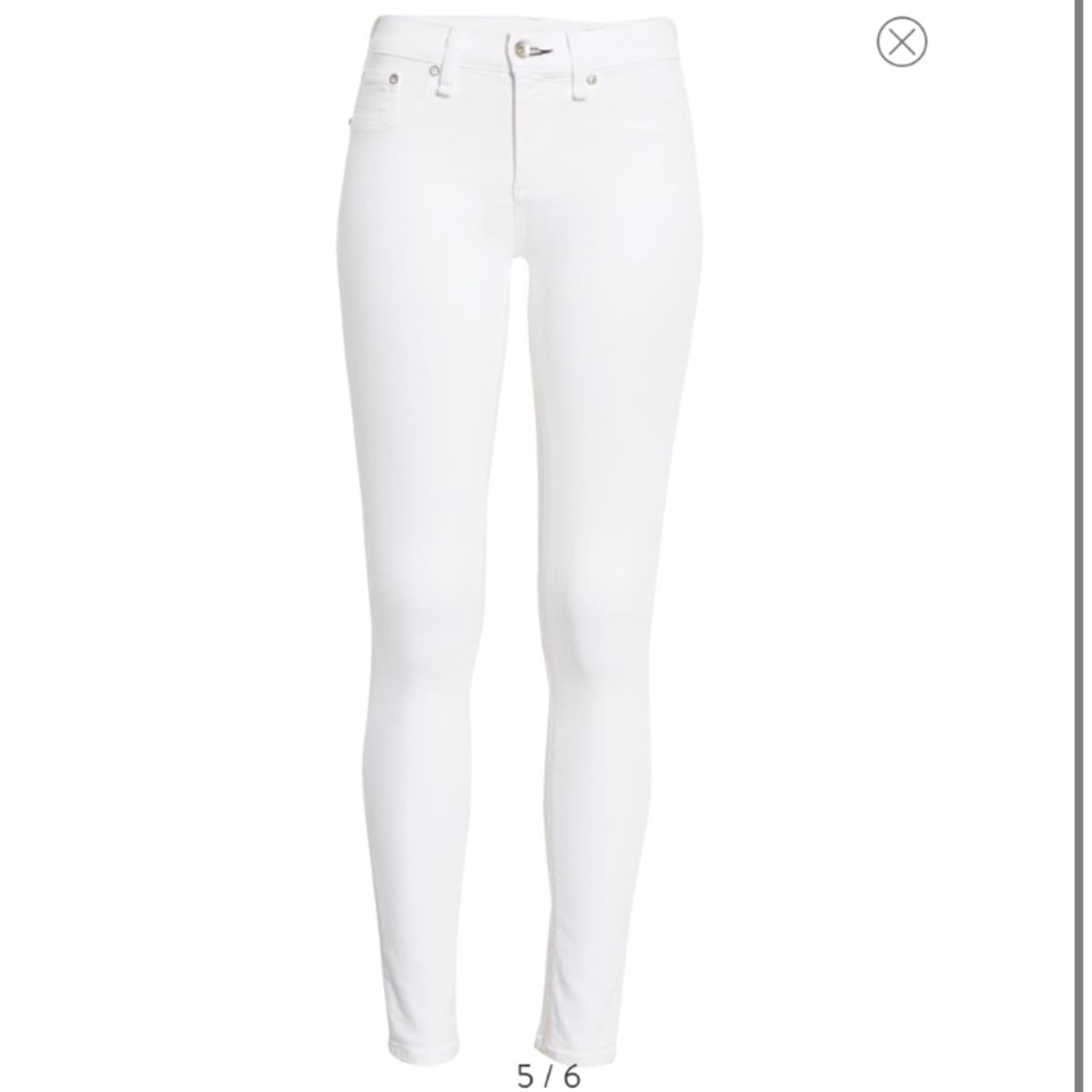 Rag and Bone Stretchy White Skinny Jeans